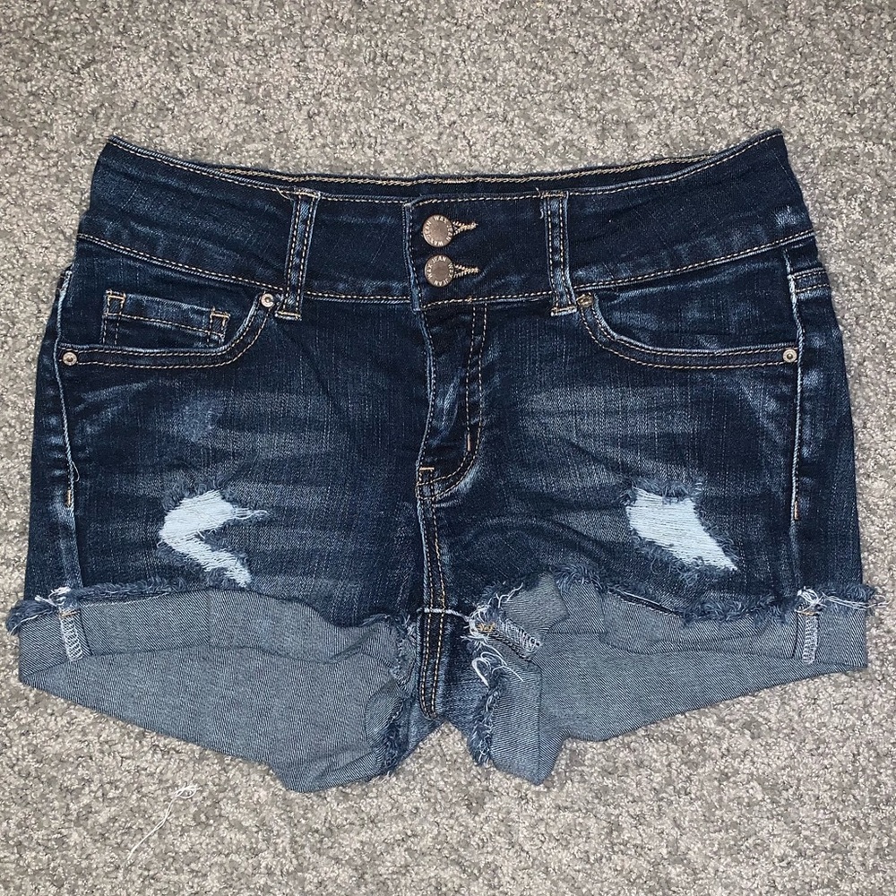 Wax Jean distressed cuffed shorts